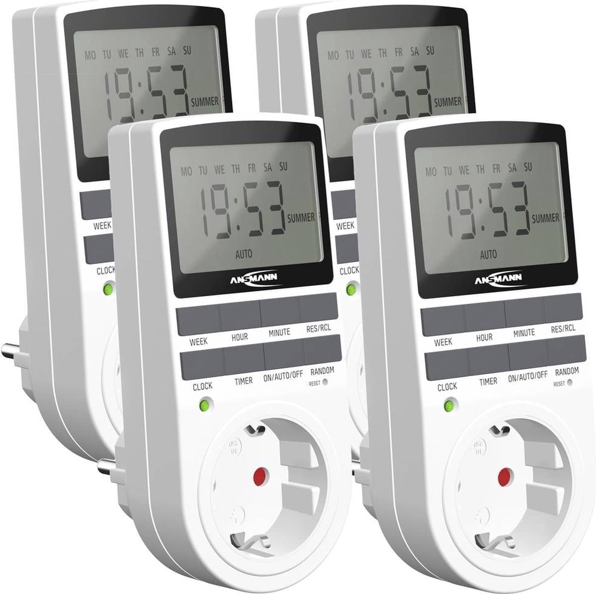 Ansmann 1260-0006-590-01 Schakelklok programmeerpakket Digitaal Dagprogramma, Weekprogramma 3680 W IP20 Continubedrijf,