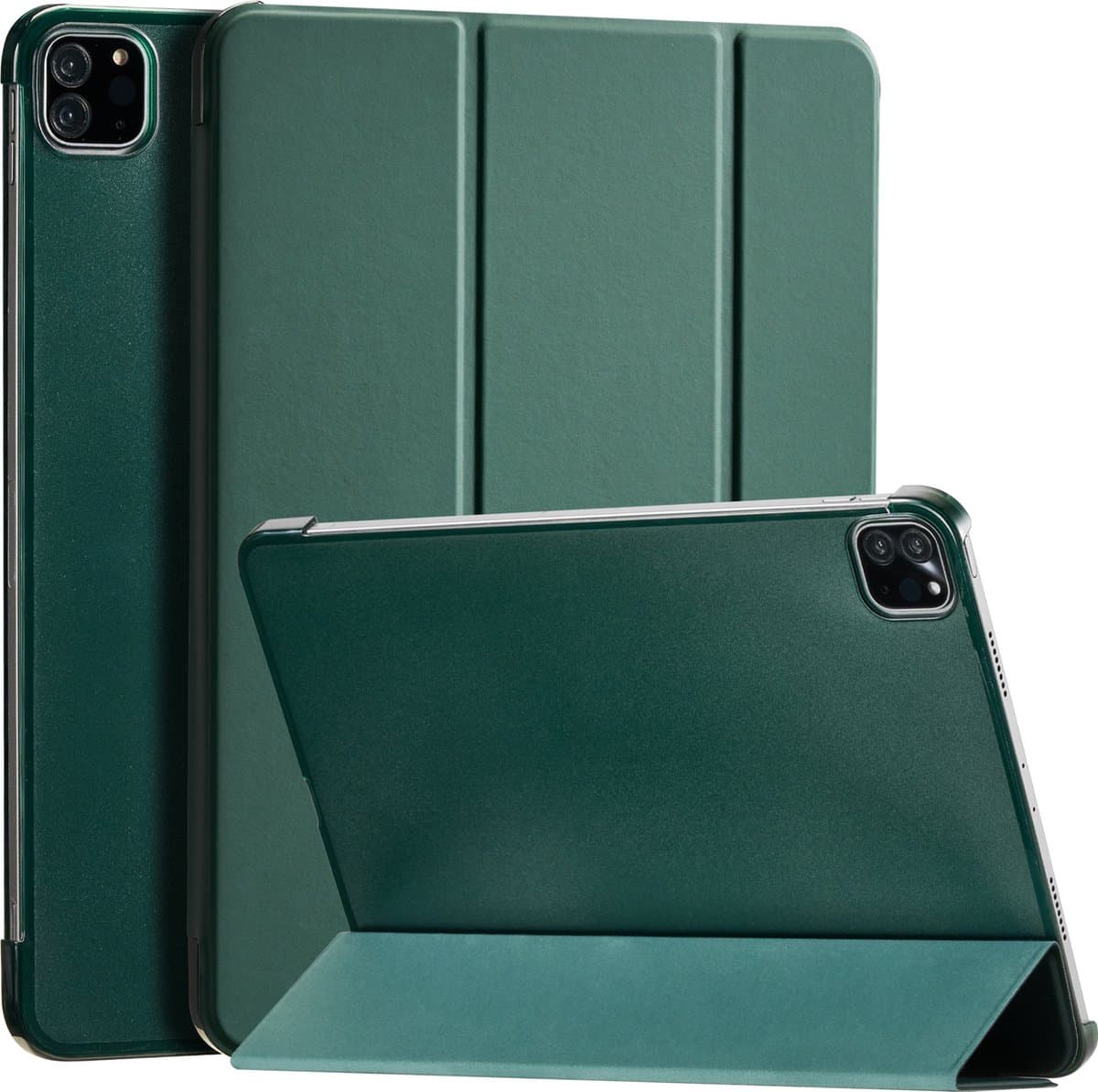 YONO Hoes geschikt voor Apple iPad Air 2024 - 11 Inch - iPad Pro 2022 - 2021 - Case Cover - Tablet Hoesje - Donkergroen