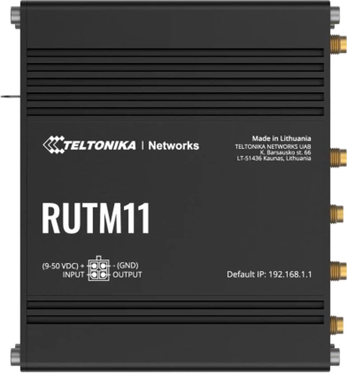 Teltonika RUTM11 Kabelrouter Gigabit Ethernet Schwarz (RUTM11000000)