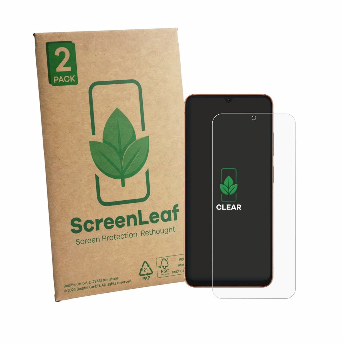 2 Stuks Screenprotector voor Doogee Note 57 Lite - Duurzame schermbescherming Beschermfolie transparant