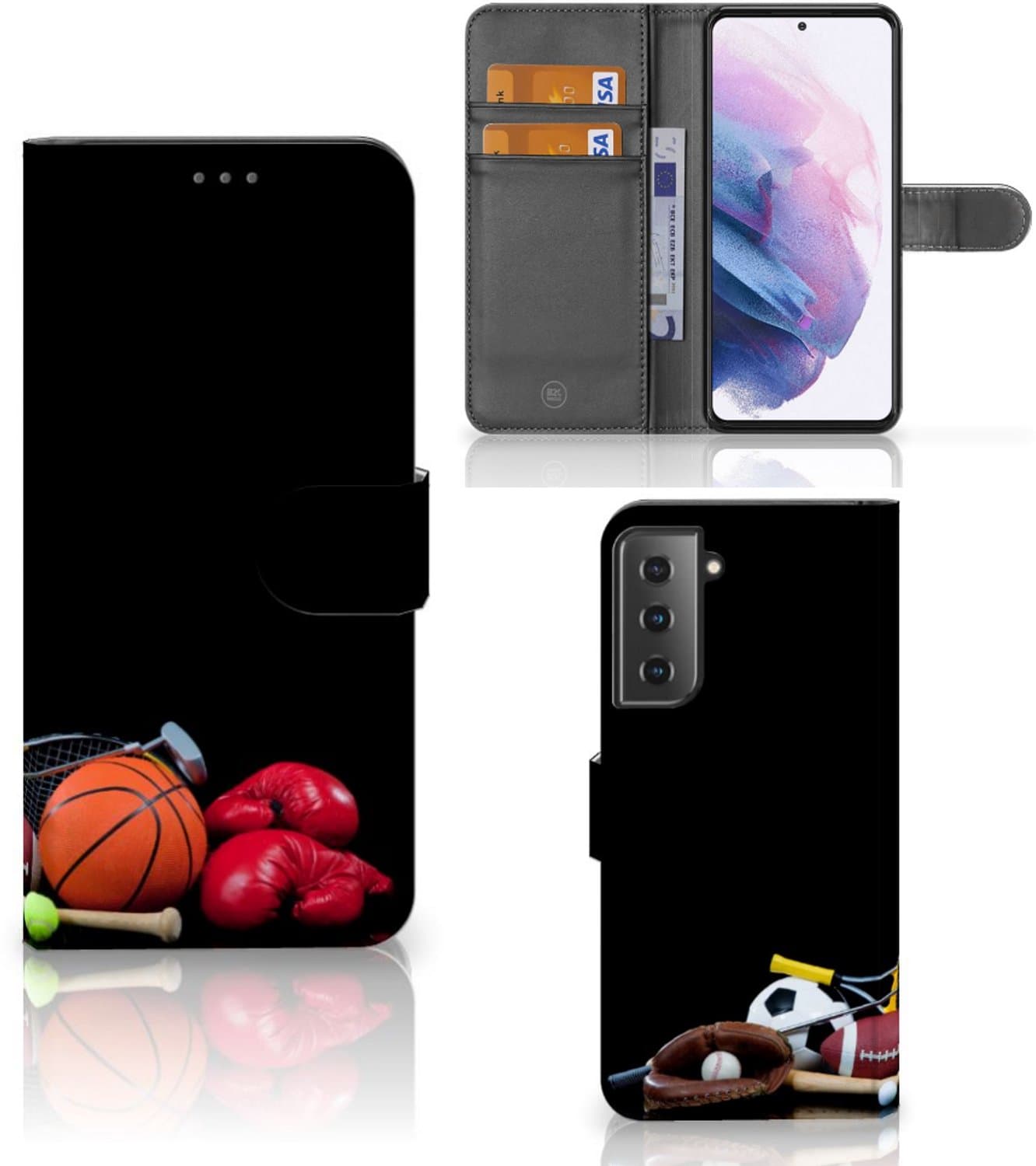 Samsung Galaxy S21 Plus Wallet Case met Pasjes Sports