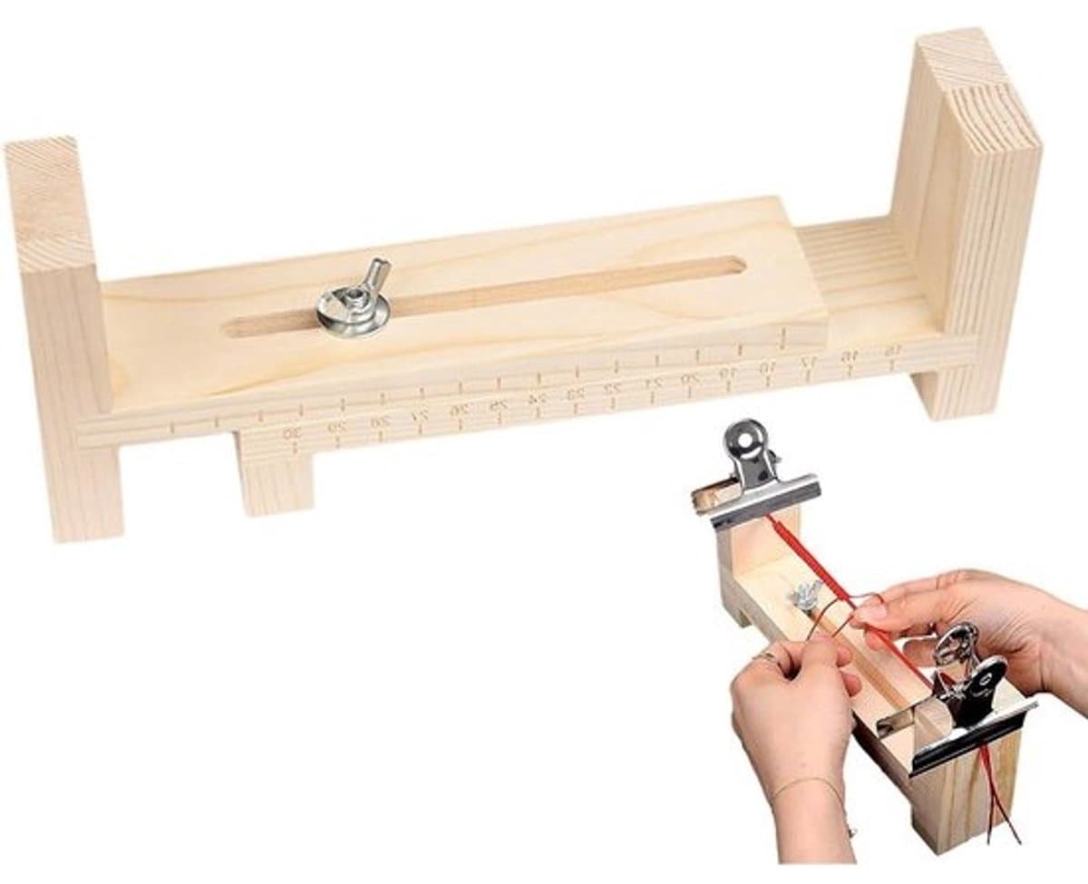Armband Jig Maker - Houten Mal - Sieraden Maken - Verstelbaar Ontwerp - 22 x 8.5 cm - Houtkleur