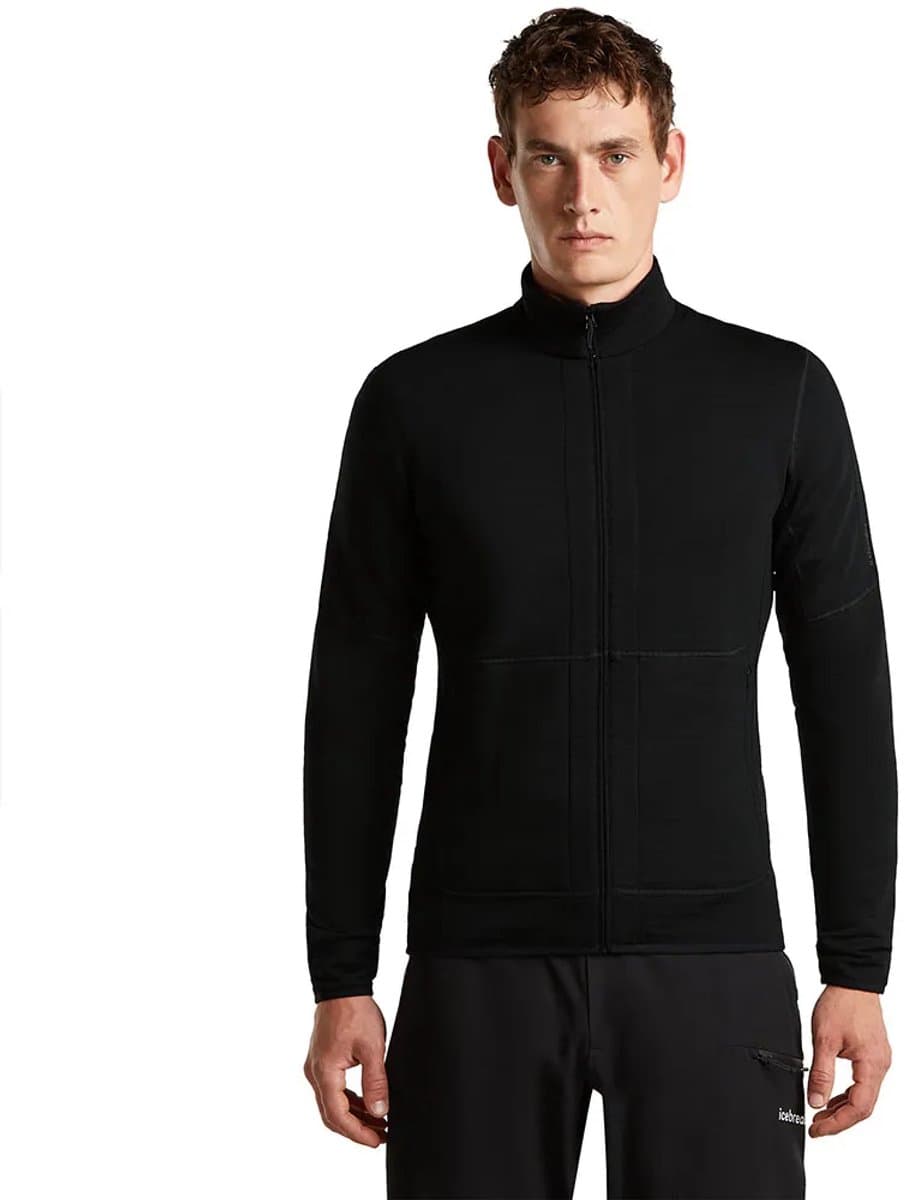 Icebreaker 400 Real Descender Fleece Met Volledige Rits Zwart M Man