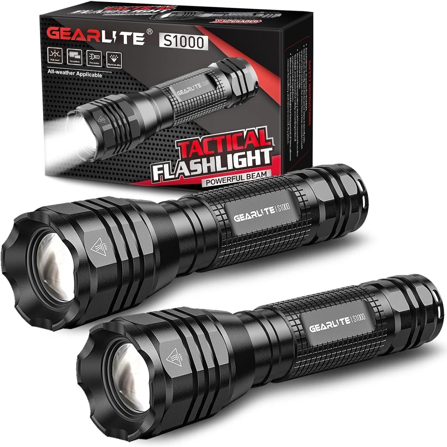 LED-zaklamp - Aluminium - 13 cm - 4000 Lumen met 5 Modi - Voor Outdoor Activiteiten