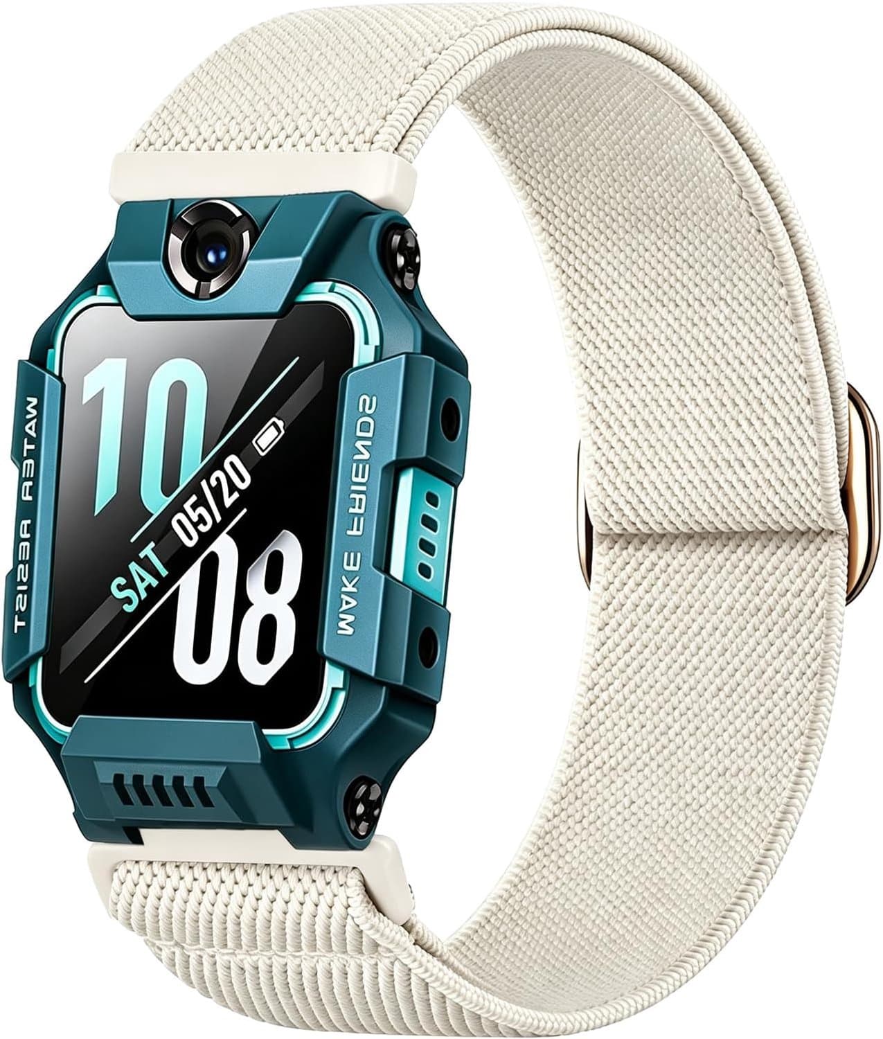 Elastische nylon armband voor kinderen, voor Watch Phone Z7/Z6/Z1, zacht nylon, geschikt voor kinderen, smartwatch - ShopVlot