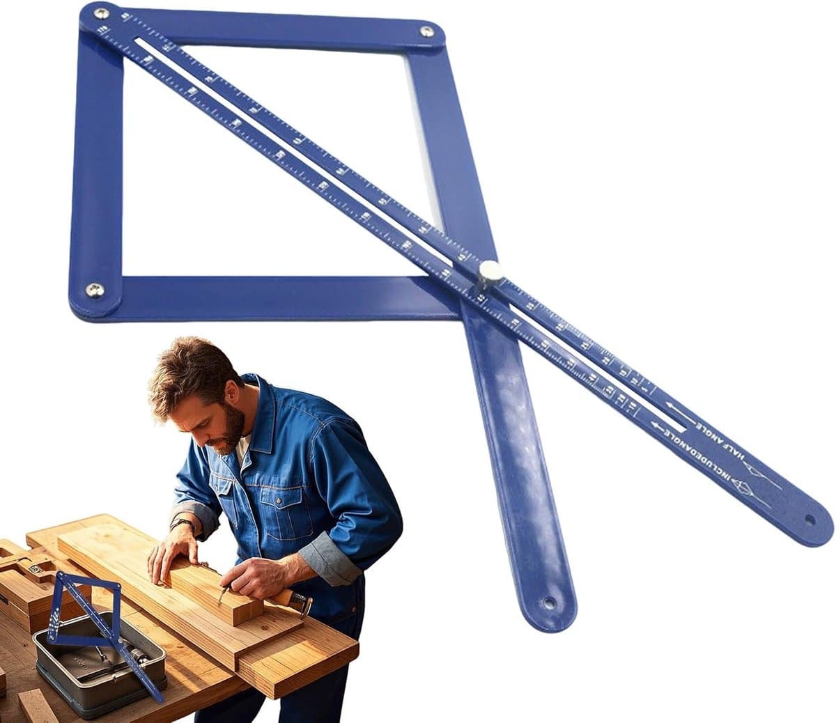 Meetliniaal Hoekzoeker - Gradenboog Precisie - Verstek Zagen - 10-170 Graden - 45 cm - Meerkleurig