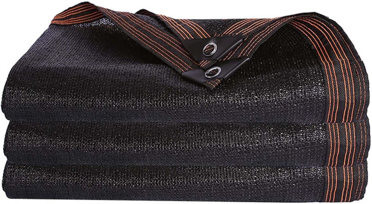 Schaduwdoek met Oogjes - Zonnezeil UV-bestendig - Tuin Beschermen - 80% Zonwering Ademend - 1x7m - Grijs