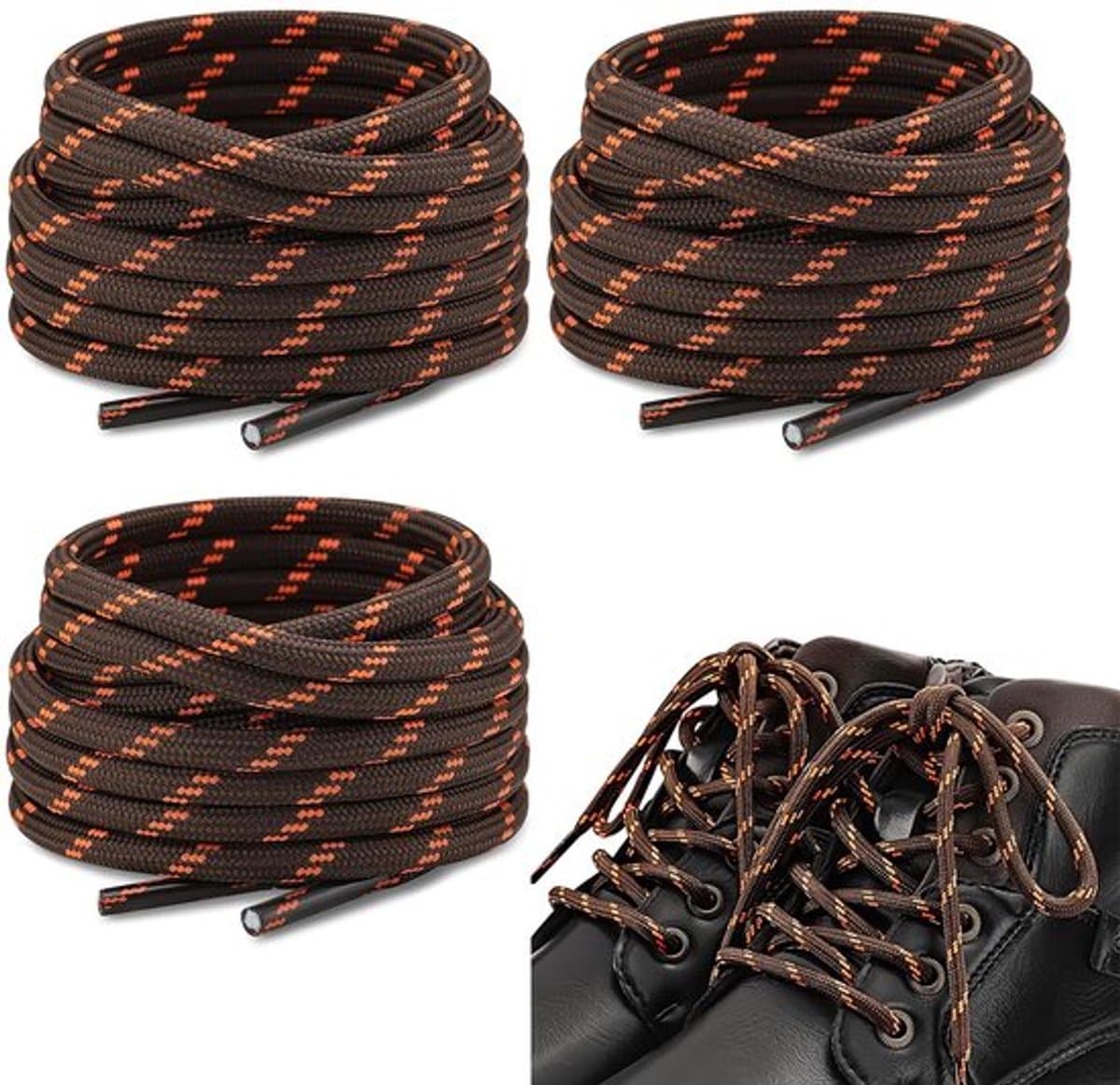 Sportschoenen - 3 Paar Veters - Rond 4 mm - Elastisch - Duurzaam - Hoogwaardige Polyester - Geschikt voor Sneakers