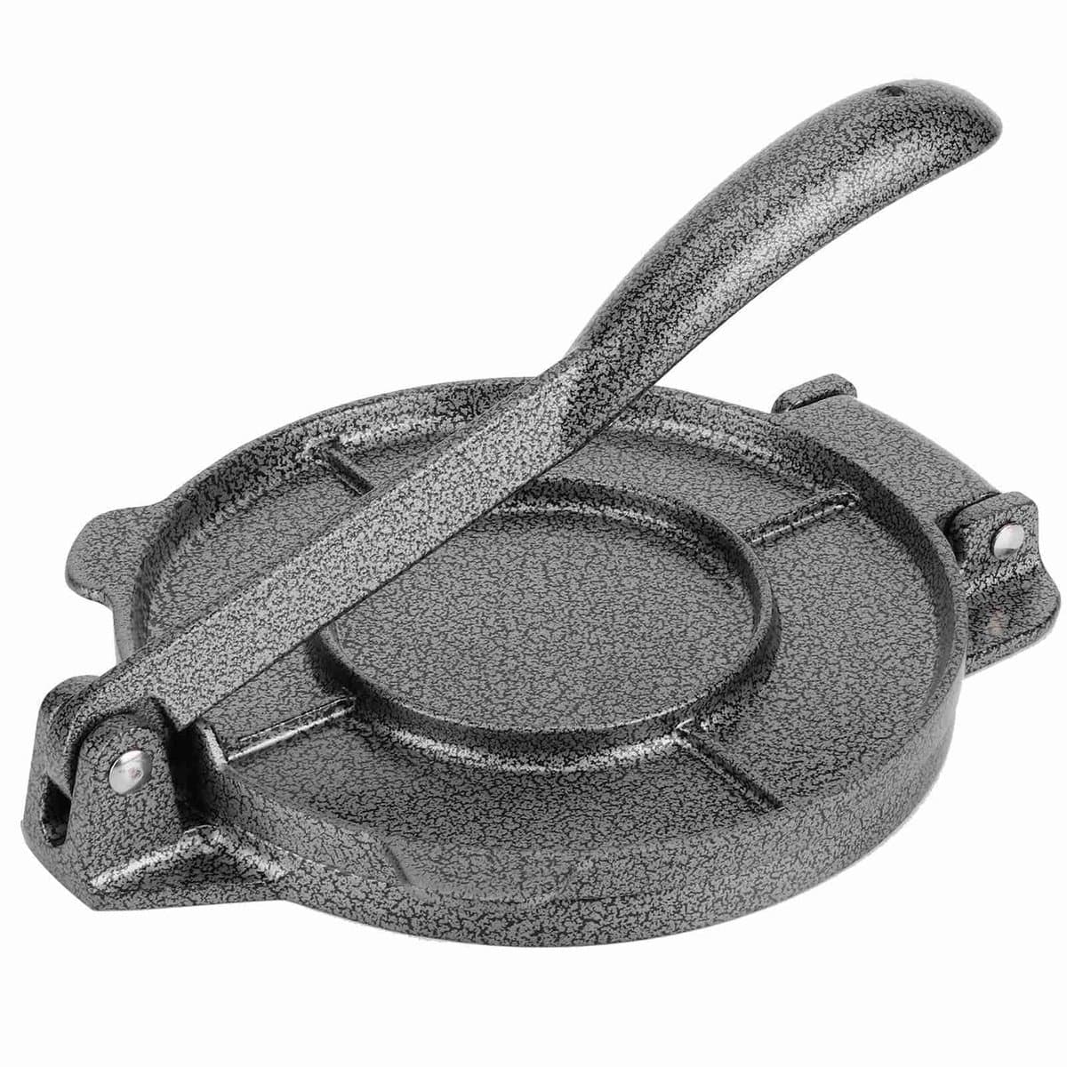 Dailygoods- Tortillapers Gietijzer - Antiaanbaklaag - Aluminiumlegering - 18,5 cm - Multifunctioneel - Gemakkelijk schoon te maken - Deegroller