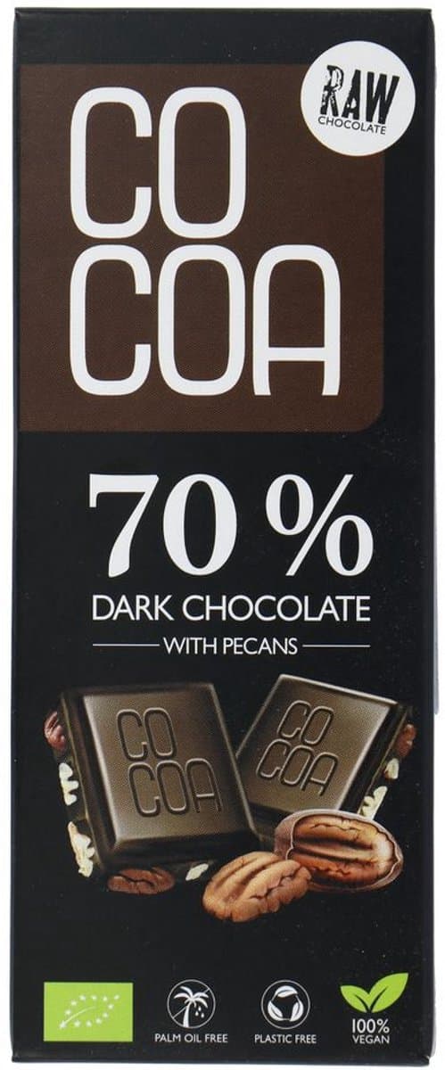 Cocoa 70% Dark Chocolate Pecan Reep