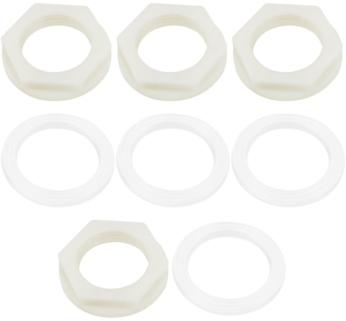 Dailygoods- Tankconnector 3/4" BSP - 4 Stuks - Duurzaam Plastic - Rubber Wasmachine - Voor Camper/Caravan - Corrosiebestendig - Waterconnector