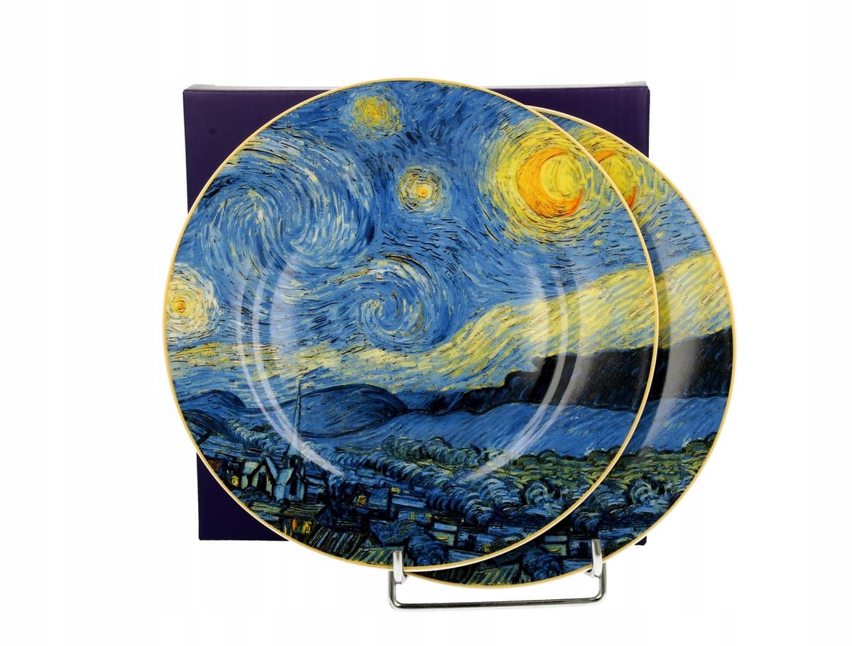 Van Gogh "Sterrennacht" porseleinen dessertkommen (2 stuks)