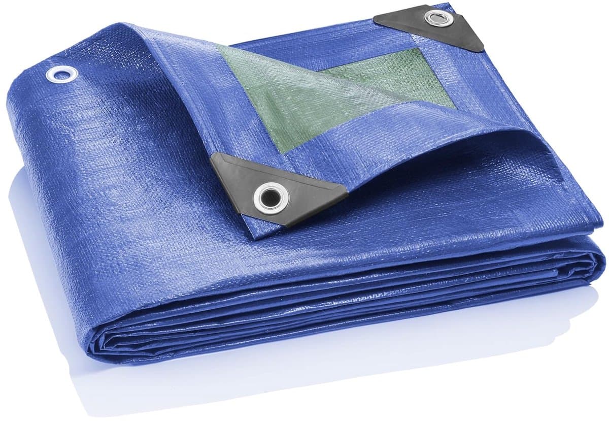 2x2m Afdekzeil UNIVERSAL 90g/m2 Blauw/Groen - dekzeil - afdekhoes