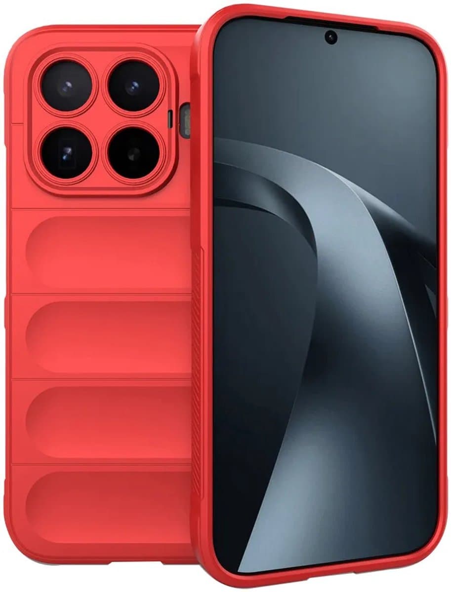Hoesje geschikt voor Xiaomi 17T - Techsuit Magic Shield Silicone Back Cover - Rood