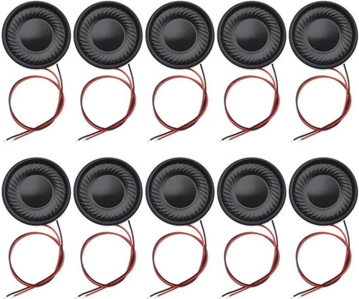 Interne Luidsprekers - Mini-luidsprekers voor DIY - Zwart - Magnetische Luidsprekers - 10 stuks 2 W - Geschikt voor Elektronische Project..