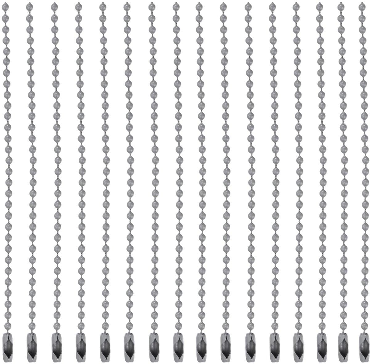 Kralenketting 20 stuks - metalen bollen - grijs - ideaal voor sieraden en decoratie - ShopVlot