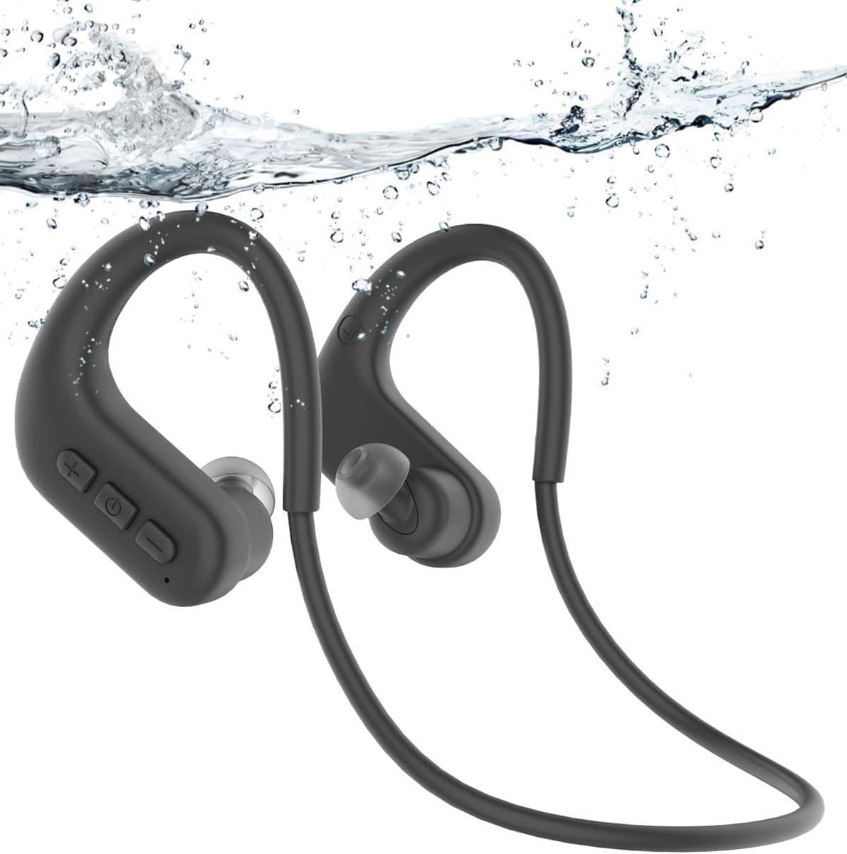 Zwem Oordopjes - Onderwater Koptelefoon - Muziek Luisteren - IPX8 Waterdicht - 8GB Opslag - Zwart