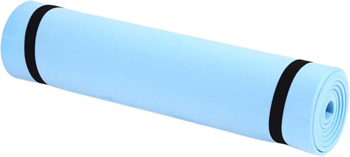 Fitness Mat - Oefenmat Pilates - Sporten Thuis - Dubbelzijdig Antislip - 180 x 50 cm - Hemelsblauw