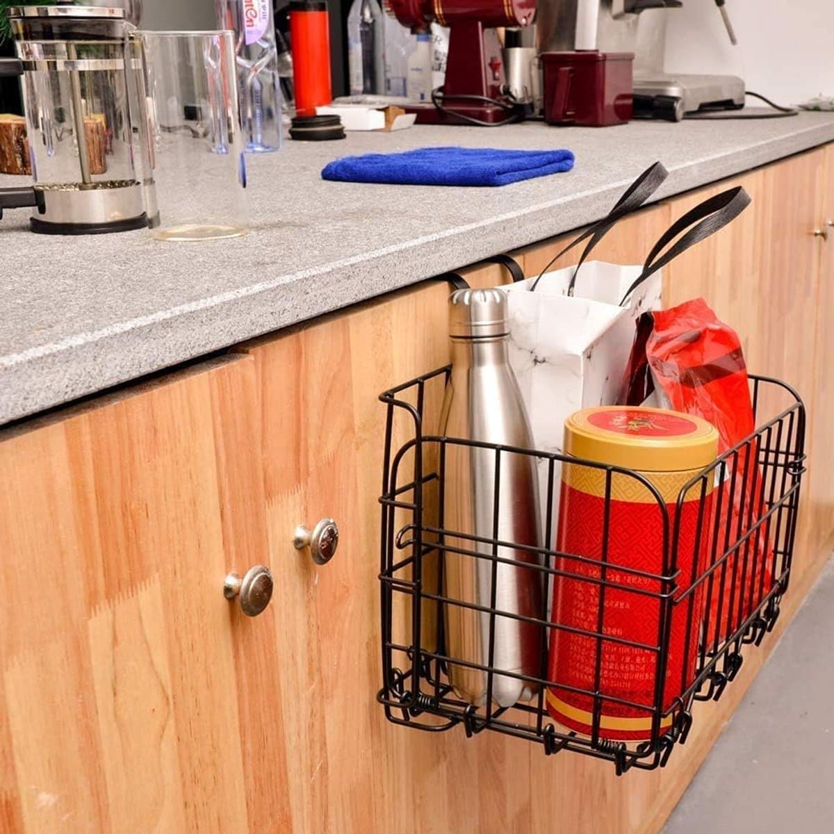 Fietsmand vooraan - Opvouwbare mand - Multifunctioneel gebruik - Afneembaar met snelsluiting - 34.5 x 23 x 5 cm - Zwart