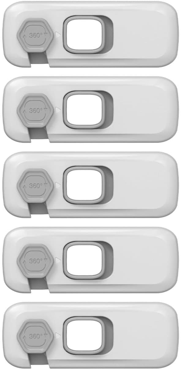 Cosensi - Security Locks - Anti-Pinch Hand - 5PCS Set - Bescherming voor Deuren en Lades - Duurzaam en Veilig - Geschikt voor Meubels en Koelkasten...