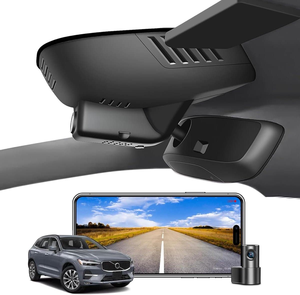 Dashcam Auto Voor en Achter - Dubbele Camera - Verkeersveiligheid - OEM-Look Integratie - 4K+1080P - Zwart