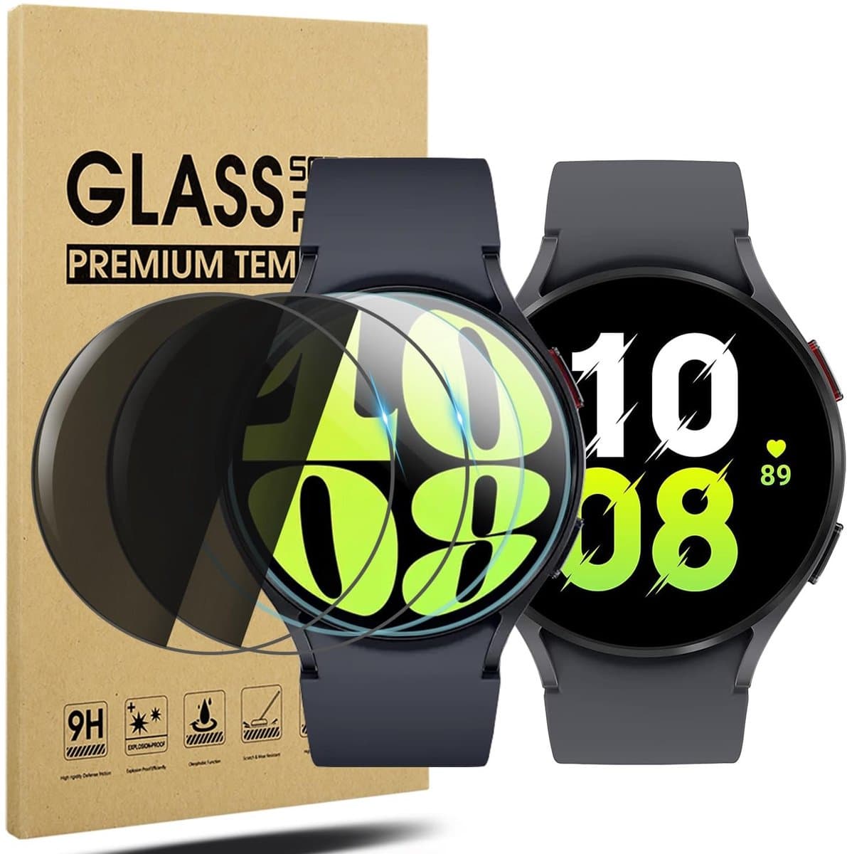 Store_7 - Schermbeschermer - Anti-spy-functie - 44mm - Geschikt voor Samsung Galaxy Watch 7/6/5/4 - 2+2 Pack - Bescherming voor touchscreen