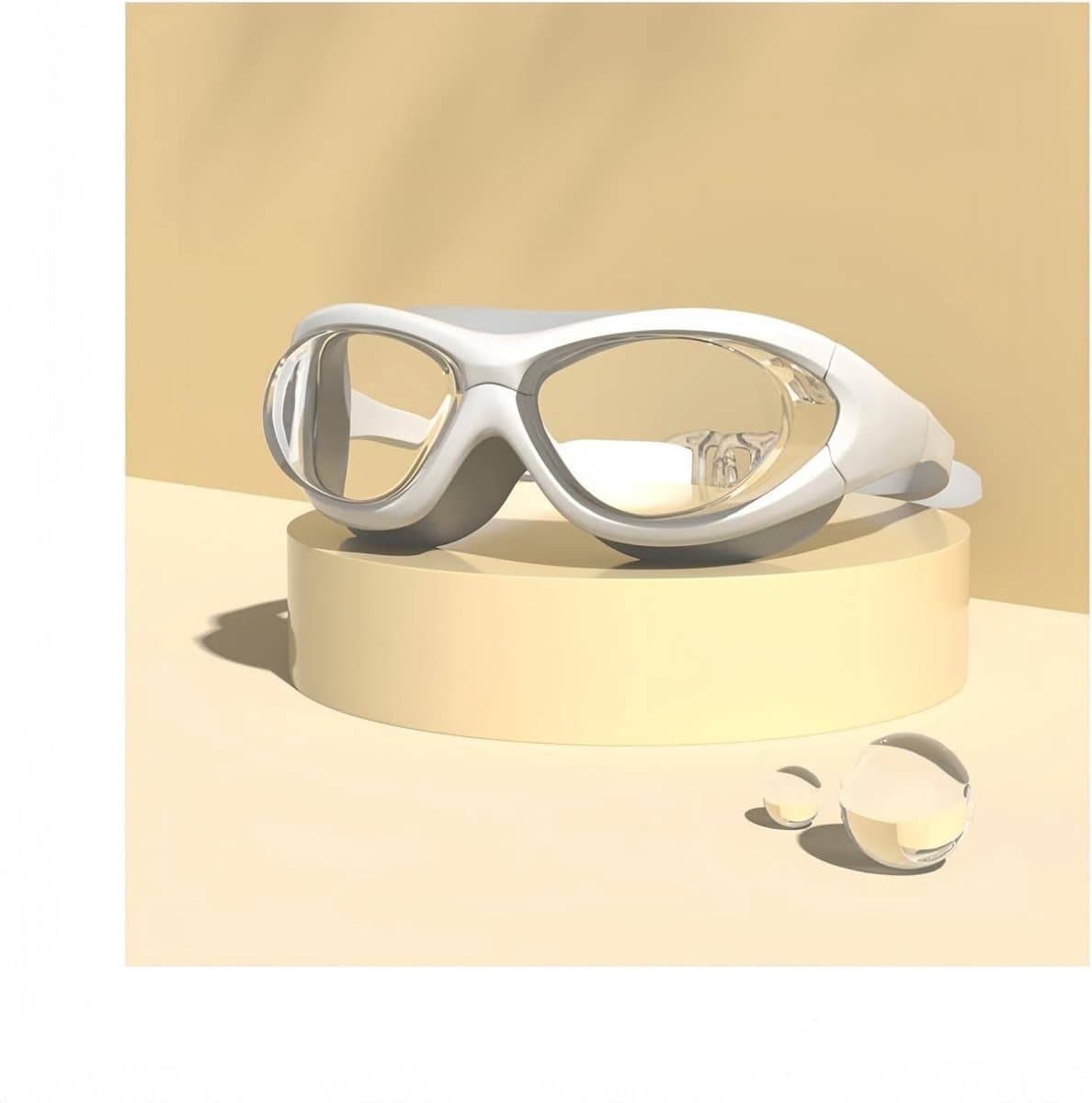Zwemgoggles met Sterkte (-0 tot -9.0), Zachte Zitting, Duidelijk Zicht en Langdurige Antifog voor Zwembad, Meer en Zee