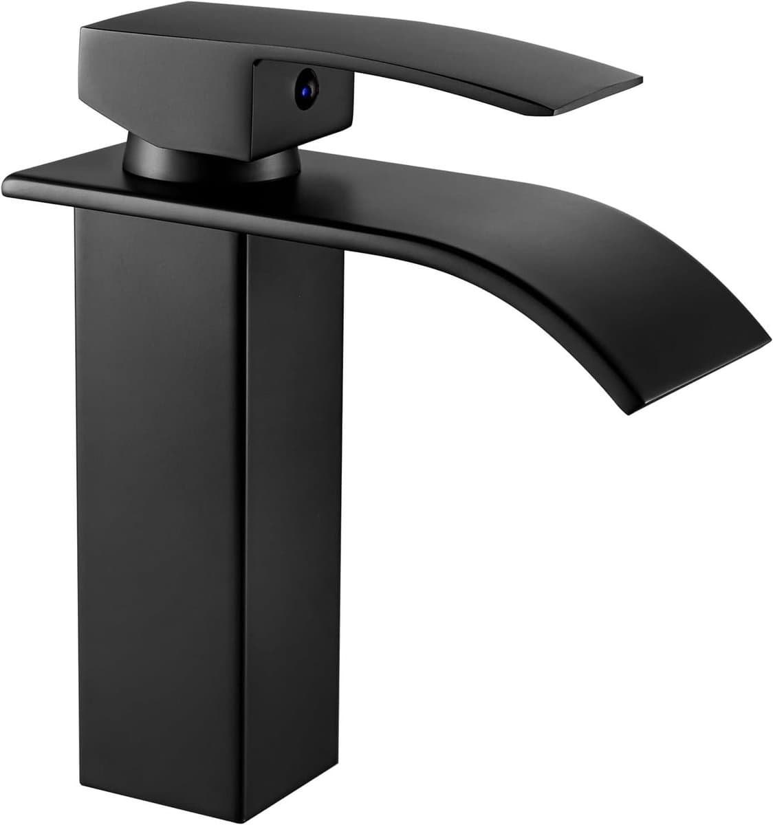 Badkamer Kraan - Wastafelkraan Waterval - Hygiënisch Werken - Loodvrij Messing - Standaard G 3/8 - Mat Zwart