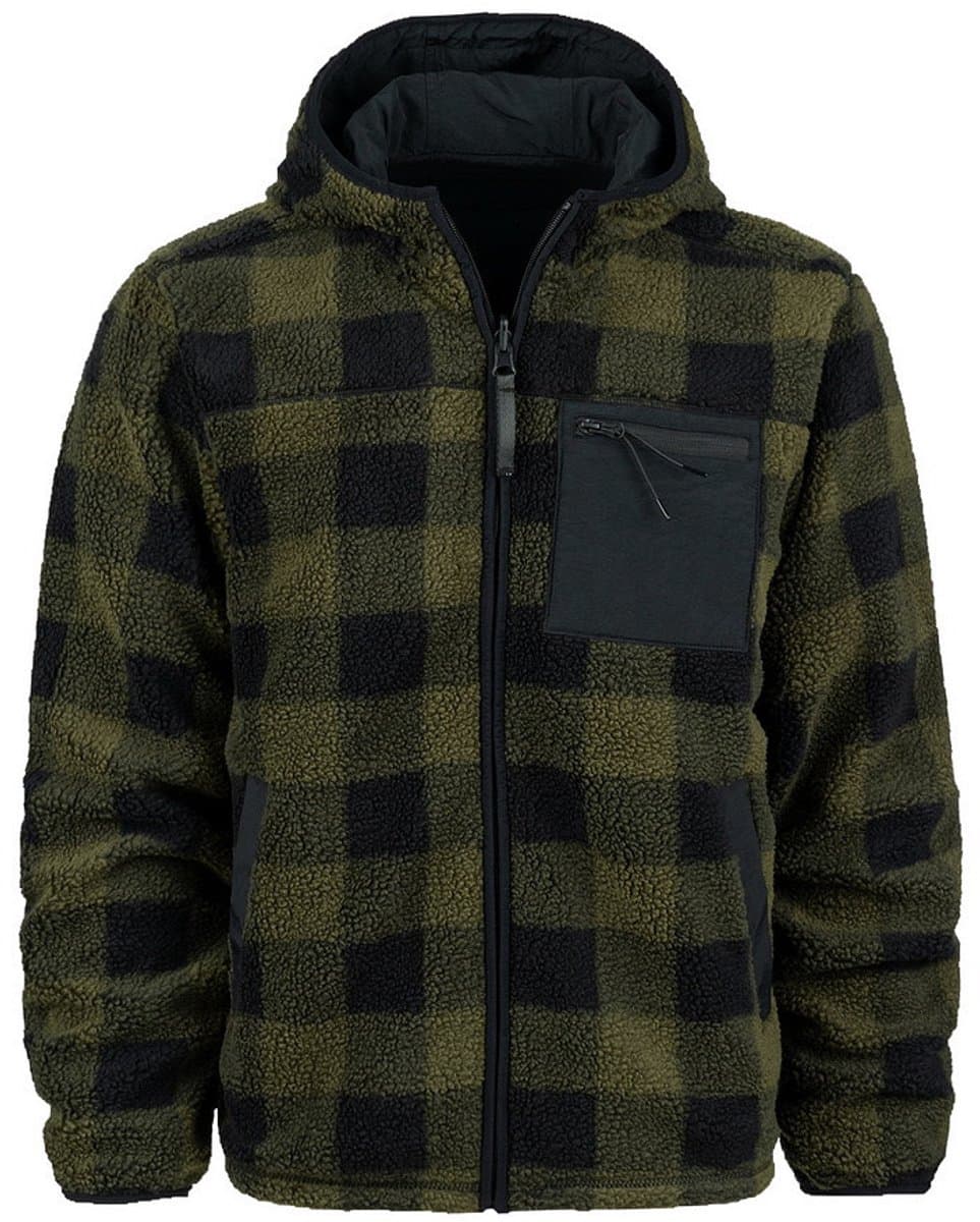 Fostex Reversible Houthakkers Sherpa Softshell Jas Zwart/Olive XL