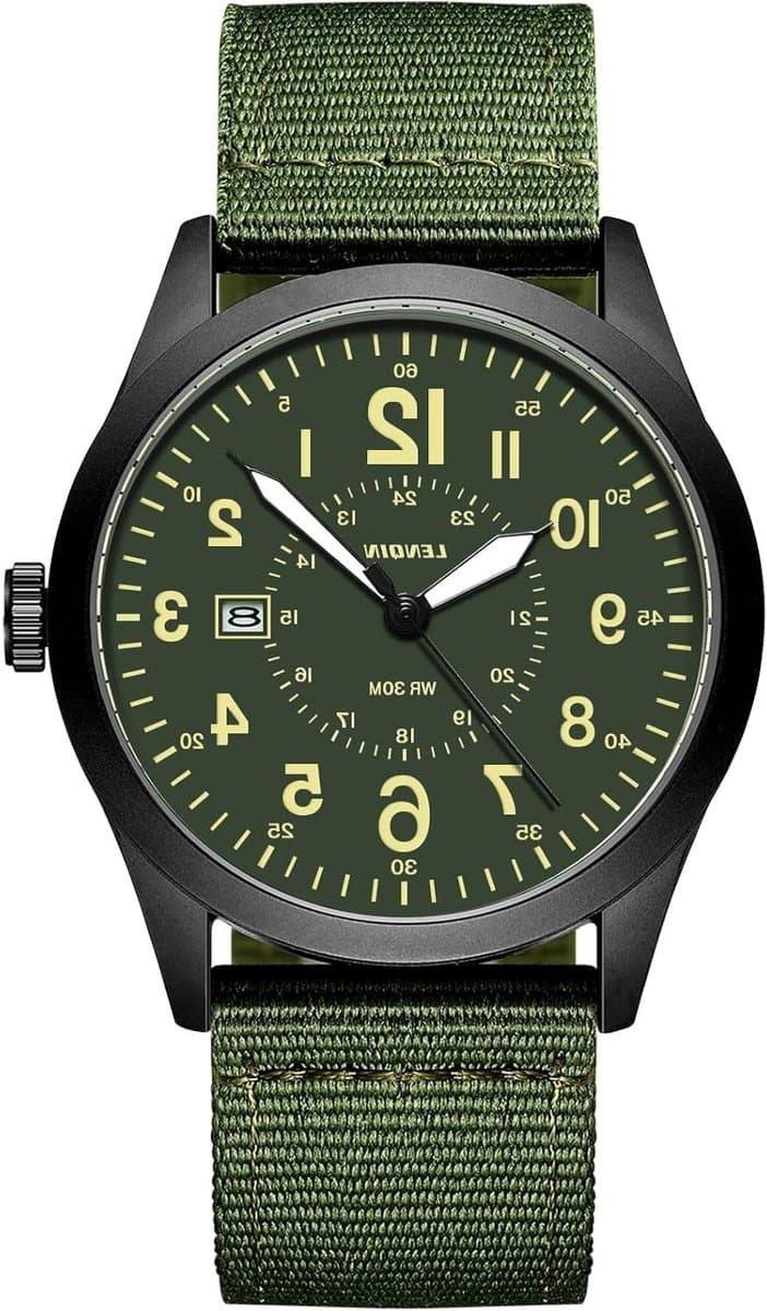 Herenhorloge - Analoge klok - Dagelijks gebruik - Waterbestendig - 30 meter - Zilverkleurig