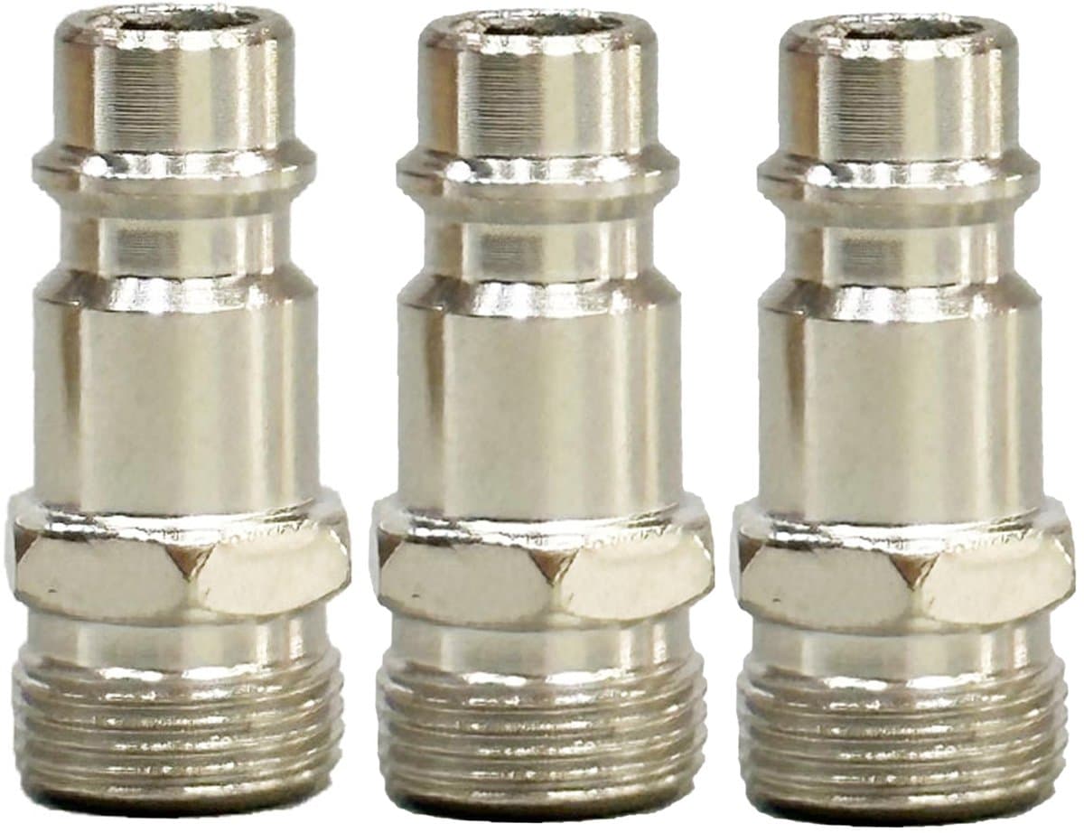 aladdien - Papide Connector Mannelijk 1/4 Conisch - Persluchtfitting - Zilver - Schroefdraad Aansluiting - Eindstuk voor Tablet Luchtaansluiting - G..