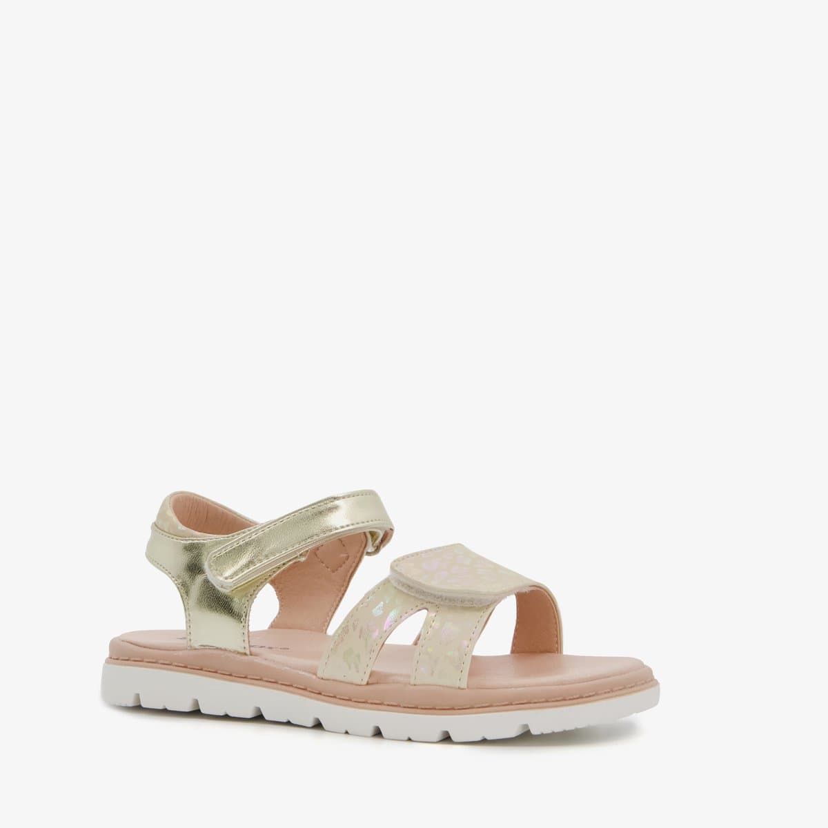 Blue Box meisjes sandalen met luipaardprint goud - Maat 33