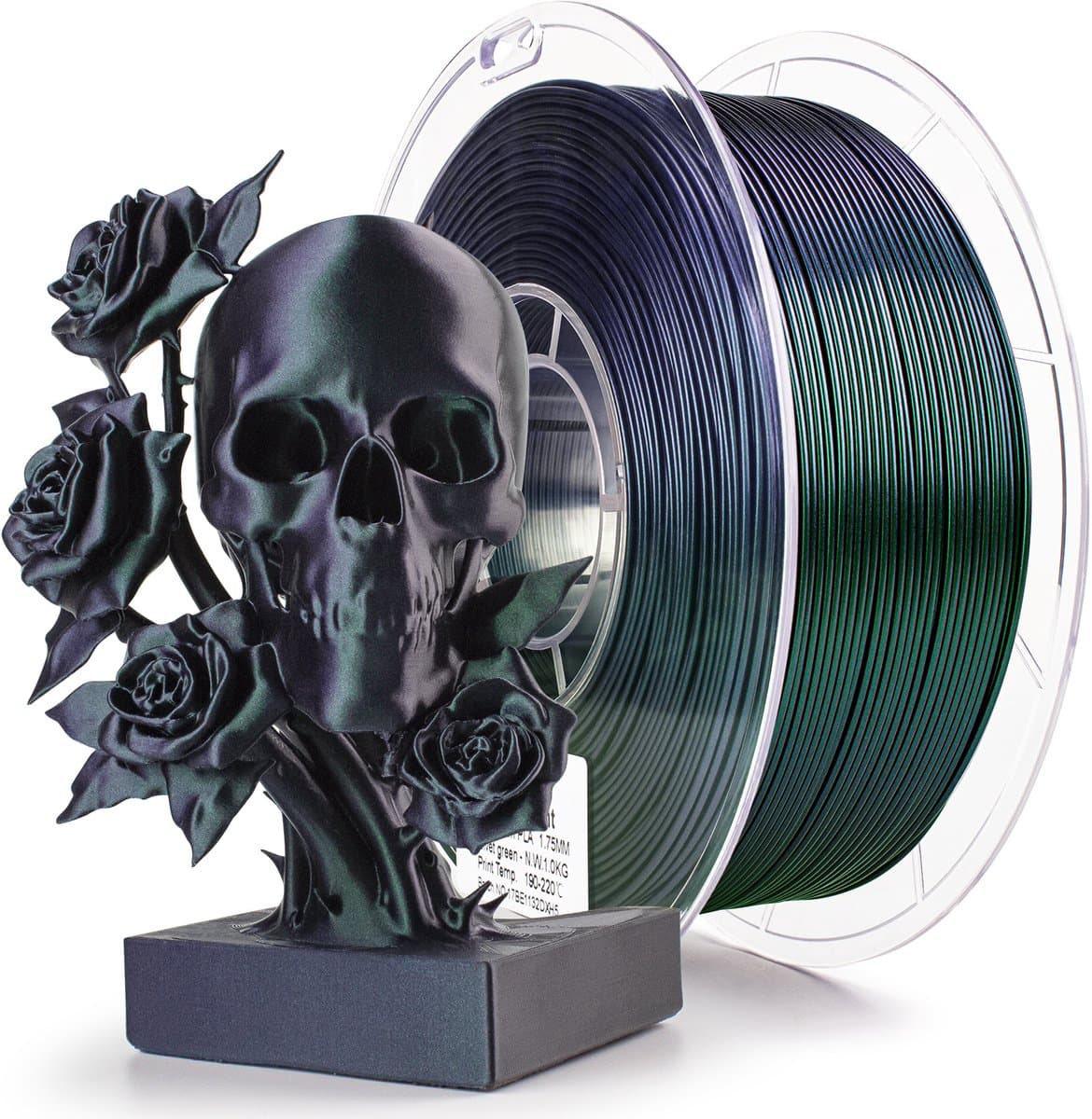 ZIRO Chameleon PLA Filament 1.75mm – 1KG – Velvet Green – Luxueus Tweekleurig Fluweelgroen Luster – 3D Printer Filament