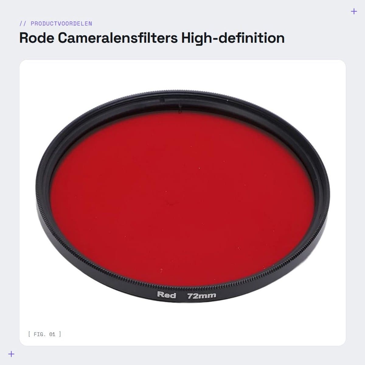 Dailygoods- Cameralensfilter Rood - 82 Mm - 77 Mm - 72 Mm - Waterdicht - Oliebestendig - Aluminiumlegering + Optisch Glas - Lensfilter