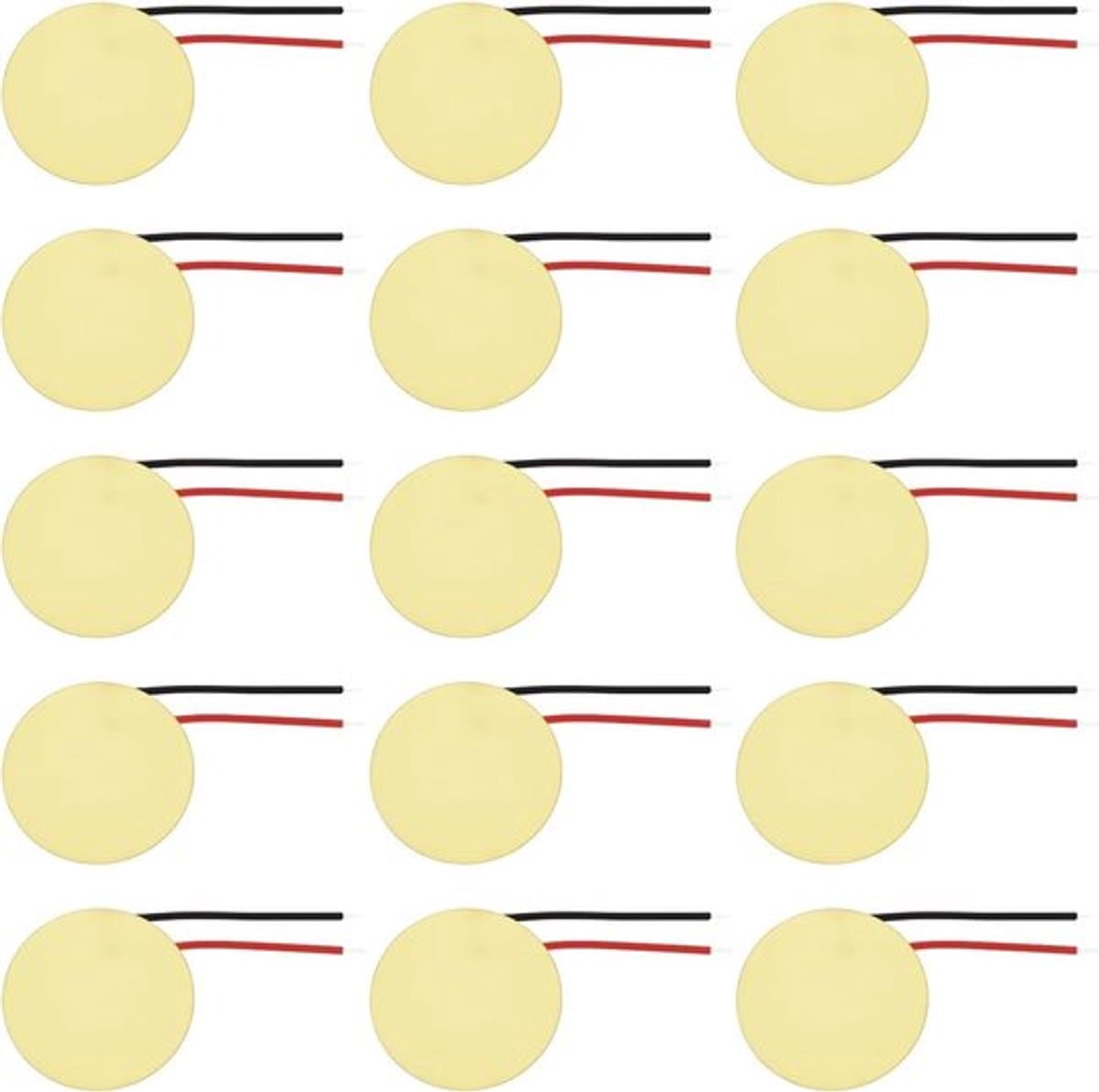 Elektronisch Waarschuwingssysteem - Zoemer - 40 stuks - Koperen Plaat - Luidspreker - Geschikt voor Alarmsystemen - Zwart - Geluidsalarm - 18mm Ter Waarschuwing - Bevestiging aan Muur - Geelicon Brandveiligheidssysteem