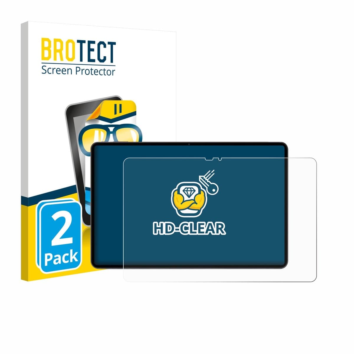 BROTECT - Screenprotector voor VALE V12X LTE-8128 12.6" - Folie Beschermfolie transparant 2 Stuks