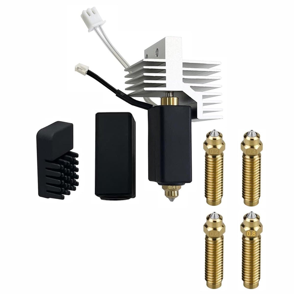 Hotend Mondstuk Kit - 3D Printer Onderdelen - Precisie Printen - Gehard Staal Messing - 0.2-0.8 mm