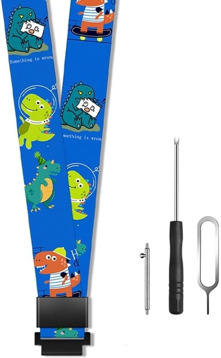 Lanyard voor Smartwatch - Nekkoord Kinderen - Veilig Dragen - Verstelbare Lengte - 20mm Breed