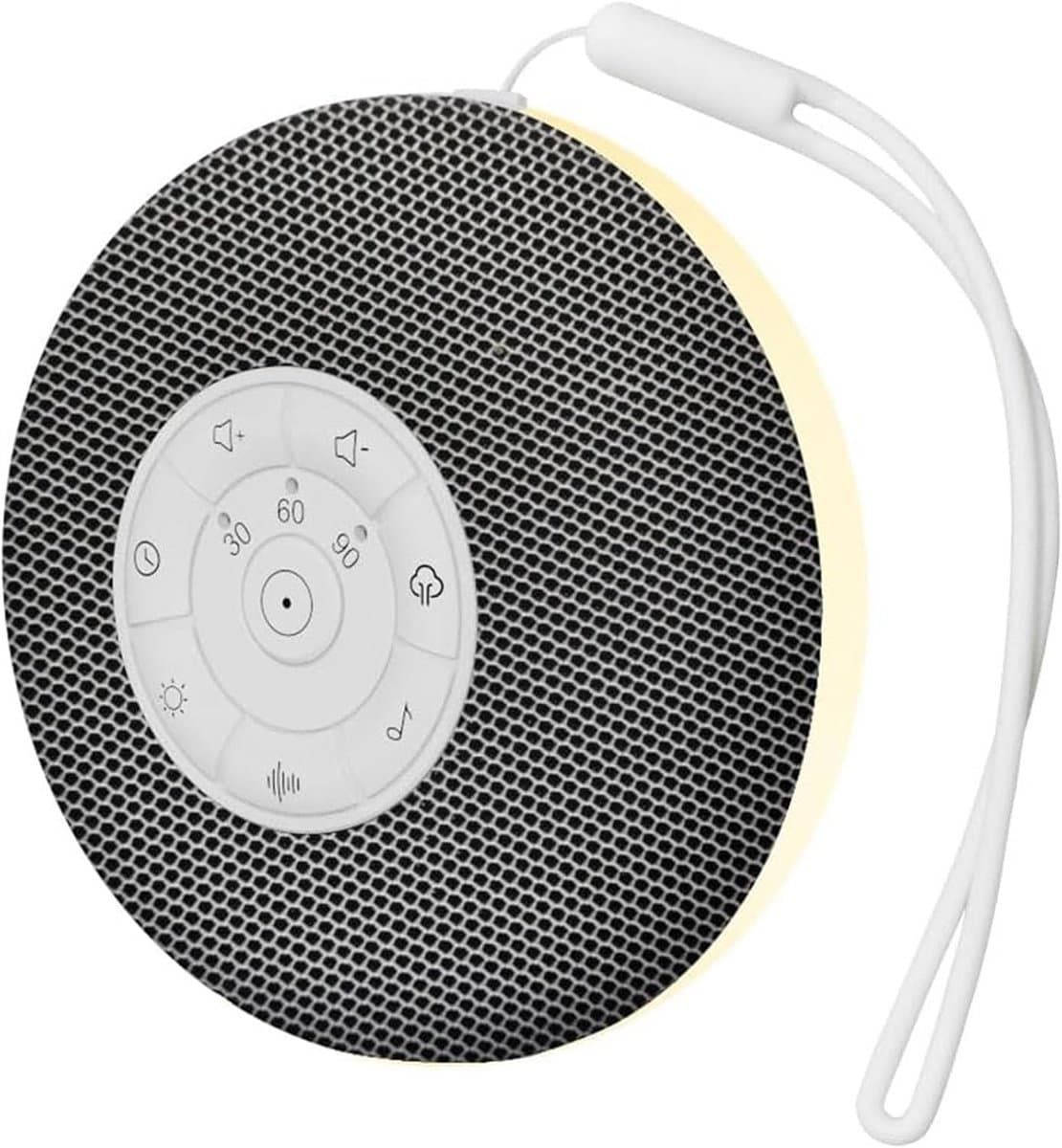 Witte ruis geluidsapparaat met LED nachtlamp 39 geluiden kinderdagverblijf draagbare draadloze luidspreker USB-oplaadbaar continu of timer