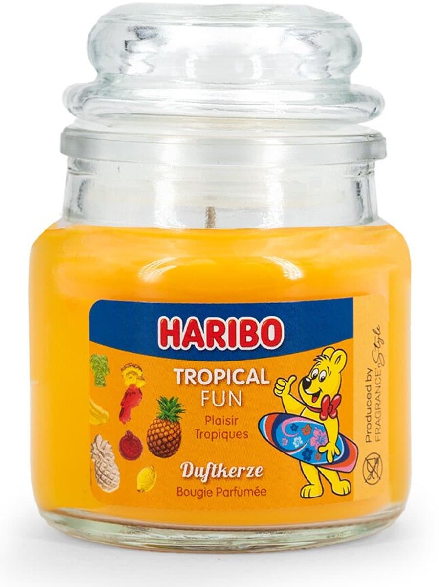 Haribo Tropical Fun 85grams kaarsje