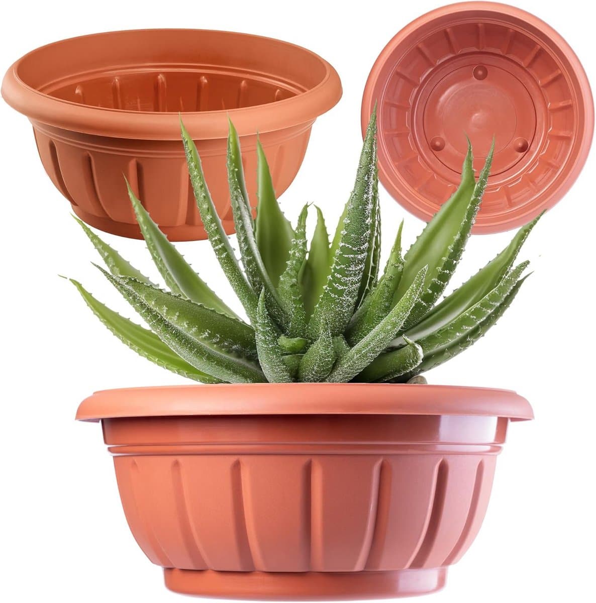 Ronde Bloempot Buiten 30 cm - Weerbestendige Kunststof Plantenbak voor Tuin en Balkon