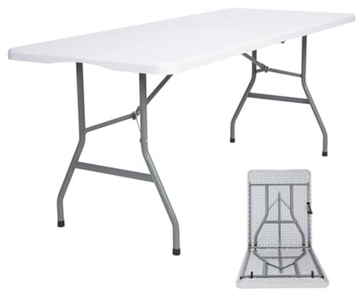 Klaptafel 1,8 m voor binnen en buiten – Ideaal voor picnics, camping en feestjes