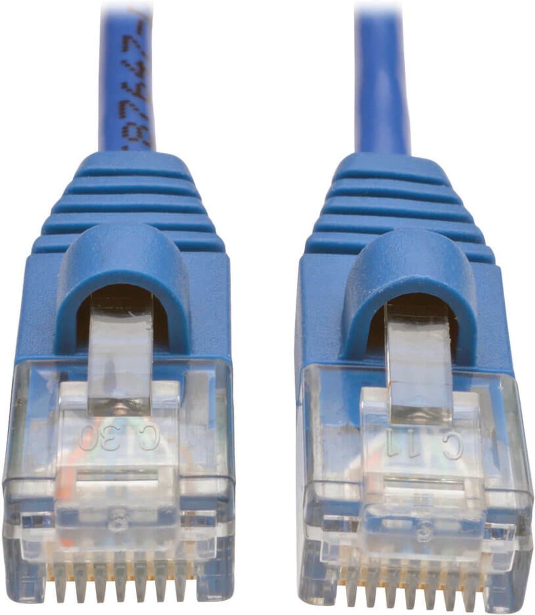 Tripp Lite RJ45-RJ45, m-m, 0.61m netwerkkabel 0,61 m Cat5e U/UTP (UTP) Blauw