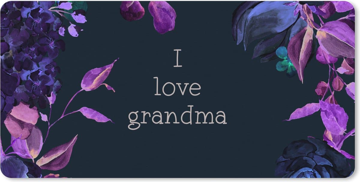 Muismat XXL 100x50 cm - Bureau onderlegger - Bureau mat Oma - Spreuken - I love grandma - Quotes - Bureaumat - Gaming mousepad xl - Bureaulegger groot - Computer deskmat