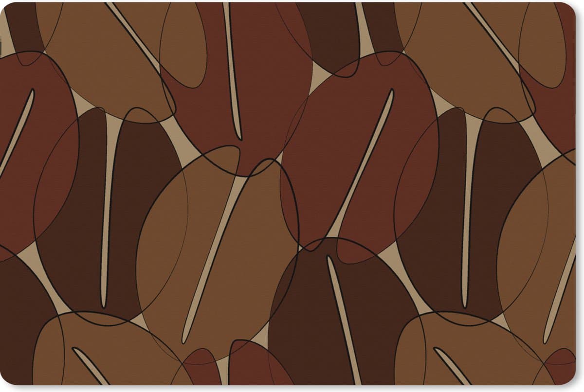 Muismat XXL 120x80 cm - Bureau onderlegger - Bureau mat Koffiebonen - Patronen - Coffee - Bureaumat - Gaming mousepad xl - Bureaulegger groot - Computer deskmat