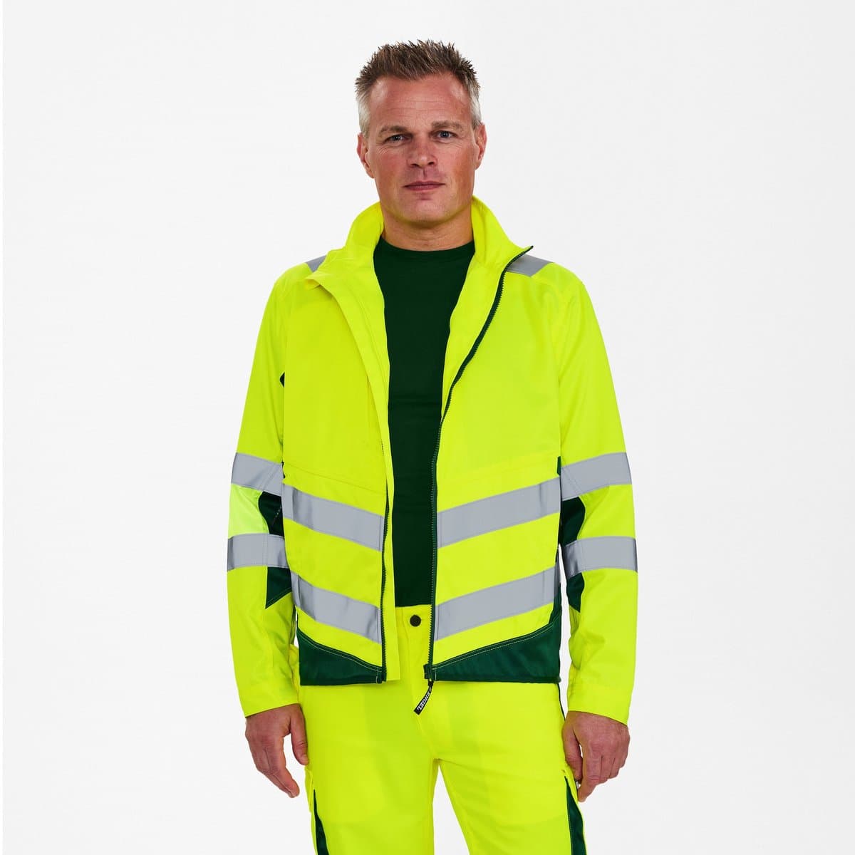Engel Safety Light werkjack 1545-319 - Hi-vis Yellow / Green - M