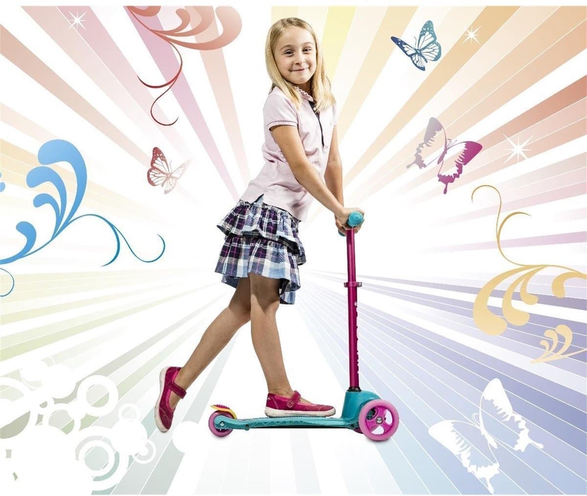 HUDORA Flitzkids 2.0 Scooter Step - Roze