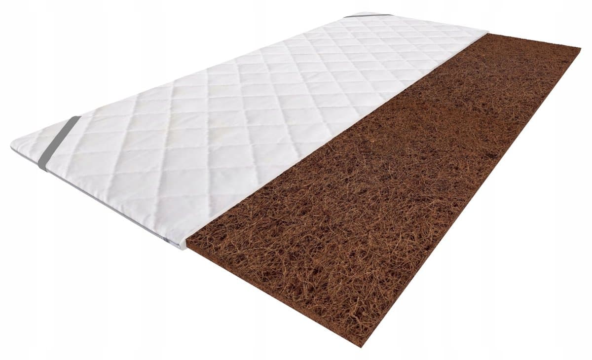Topper Matras Kokos 80x200 cm - Harde Ondersteuning met Elastische Banden