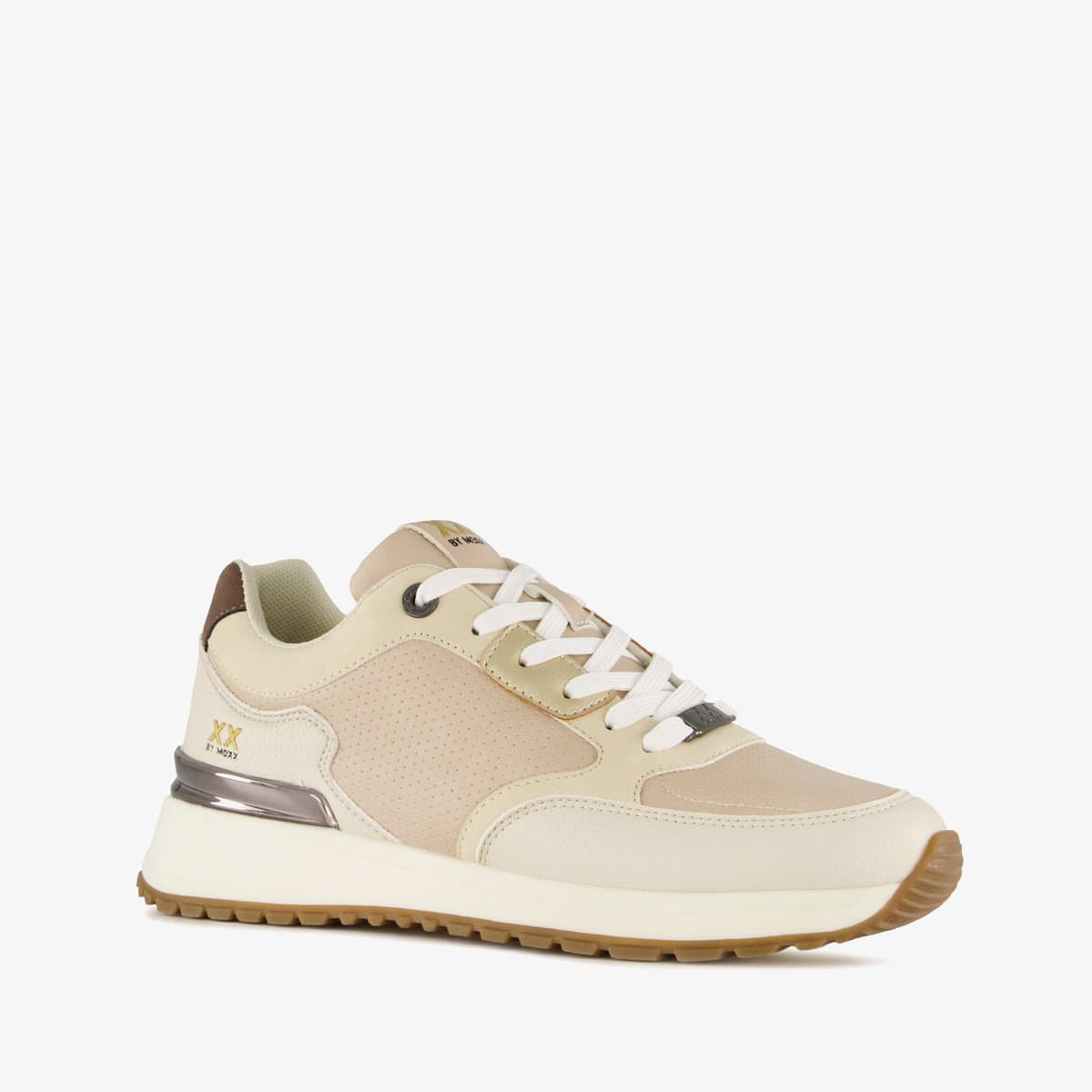 Mexx dames sneakers wit beige - Maat 38 - Uitneembare zool