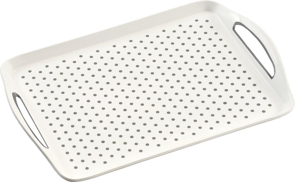 Dienblad met anti-slip noppen - 32 x 45 cm - Horeca dienblad - Wit - Kunststof - Serveerbladen